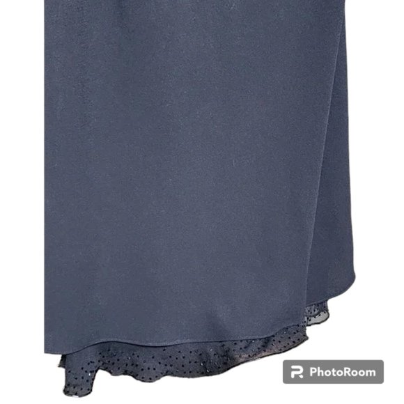 Jones New York Black Sleeveless Embellished Cocktail Dress Size 6P Silk Designer - Picture 2 of 6